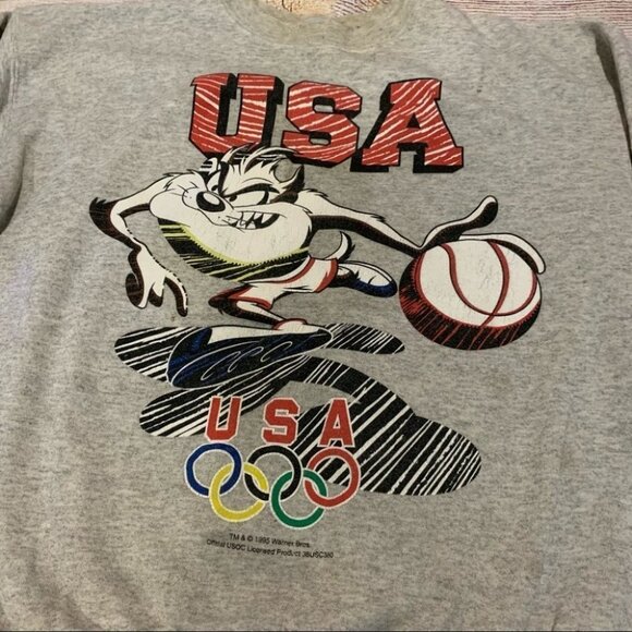 Vintage USA Olympic Tasmanian Devil Sweatshirt - Picture 2 of 15
